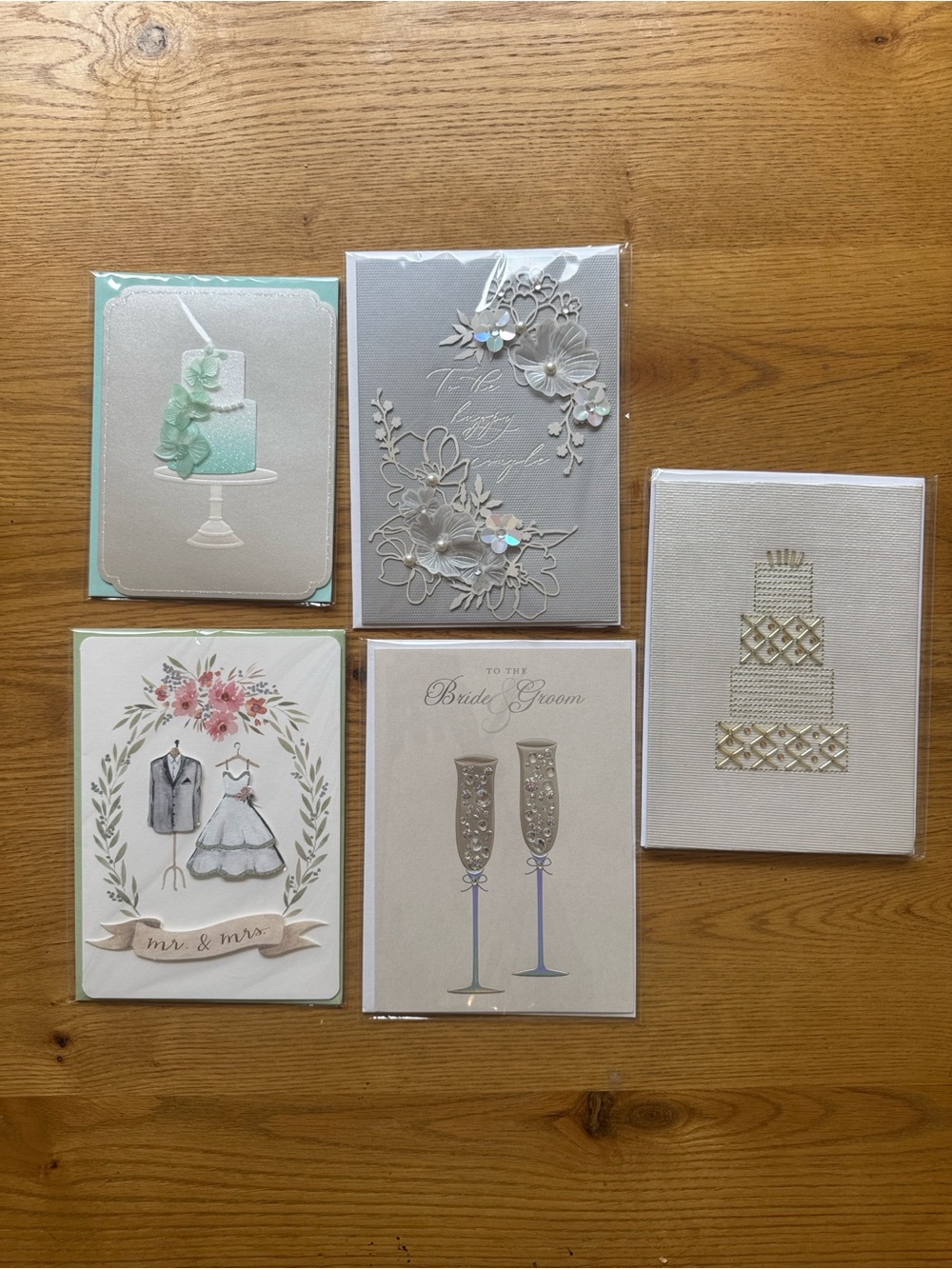 Wedding Card Assortment Set of 5 - NWT